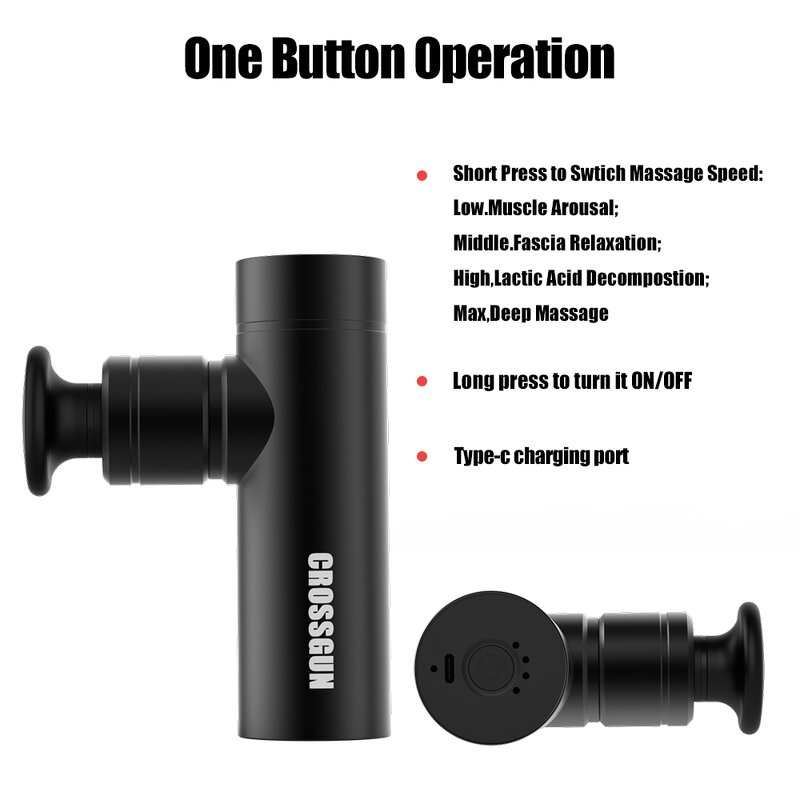 Fascia Massage Gun Manufacturer - Portable Electric Mini 4 Speed Level 8mm for Body