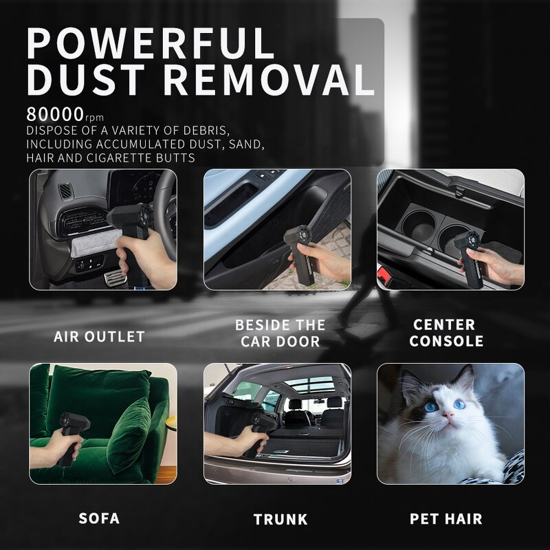 Jet Fan Manufacturer - Electric Turbo Air Duster 130000rpm Rechargeable for Car Camping