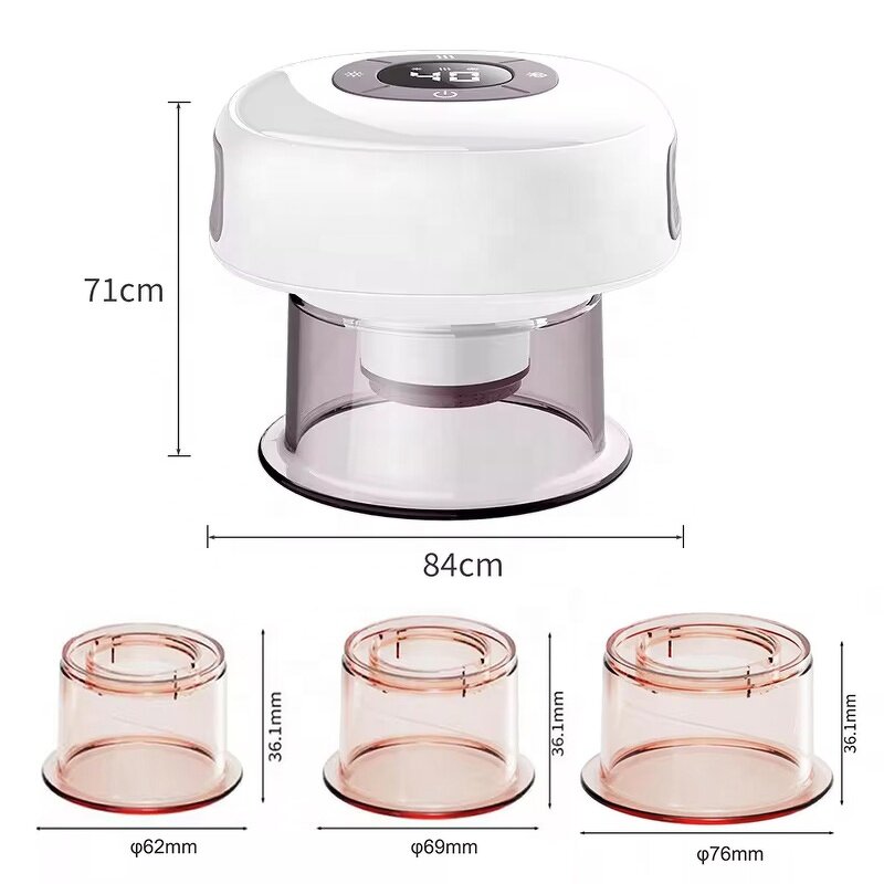 Electric Cupping Therapy Set Manufacturer - EBS9 Smart Bian-stone with Vacuum Red Light