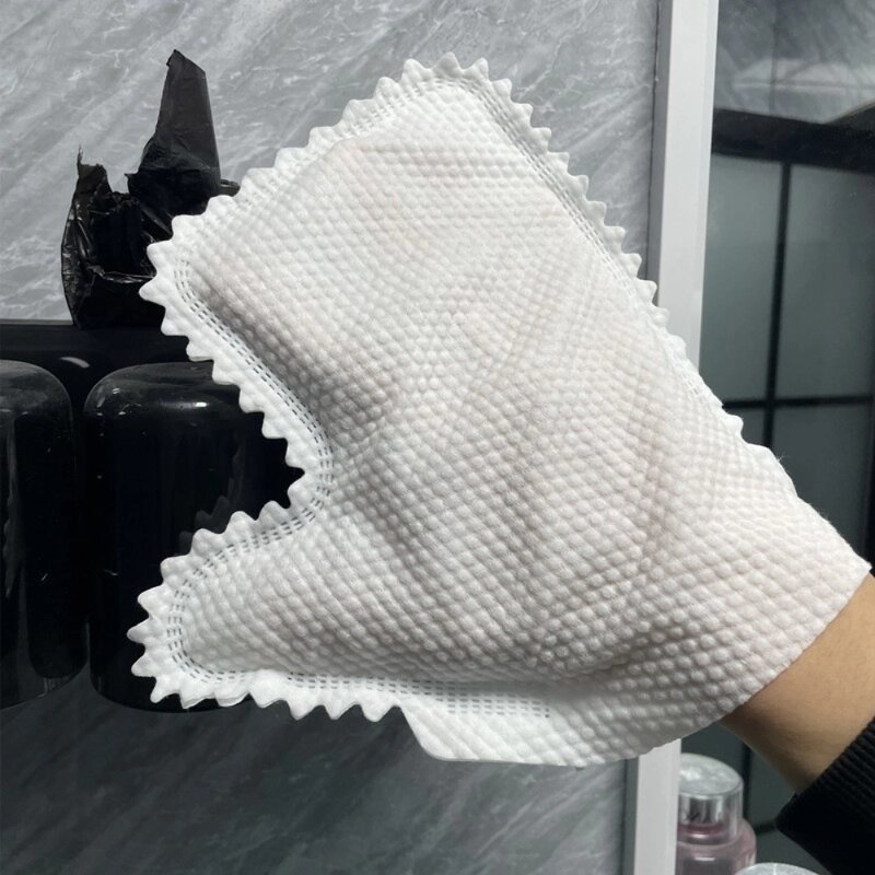 Dusting Gloves Manufacturer - DS1461 100Pcs Thicken Dust Wipe Reusable Mitt Microfiber White