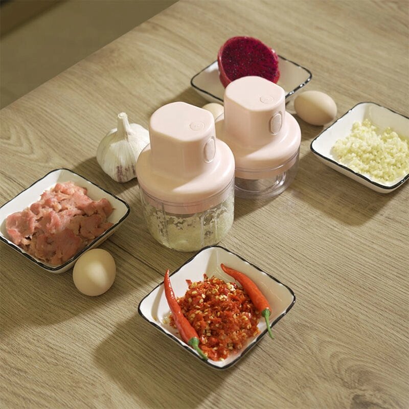 Food Chopper Manufacturer - Fully Automatic Mini Press Intelligent Electric Garlic Machine Wireless 100/250ml