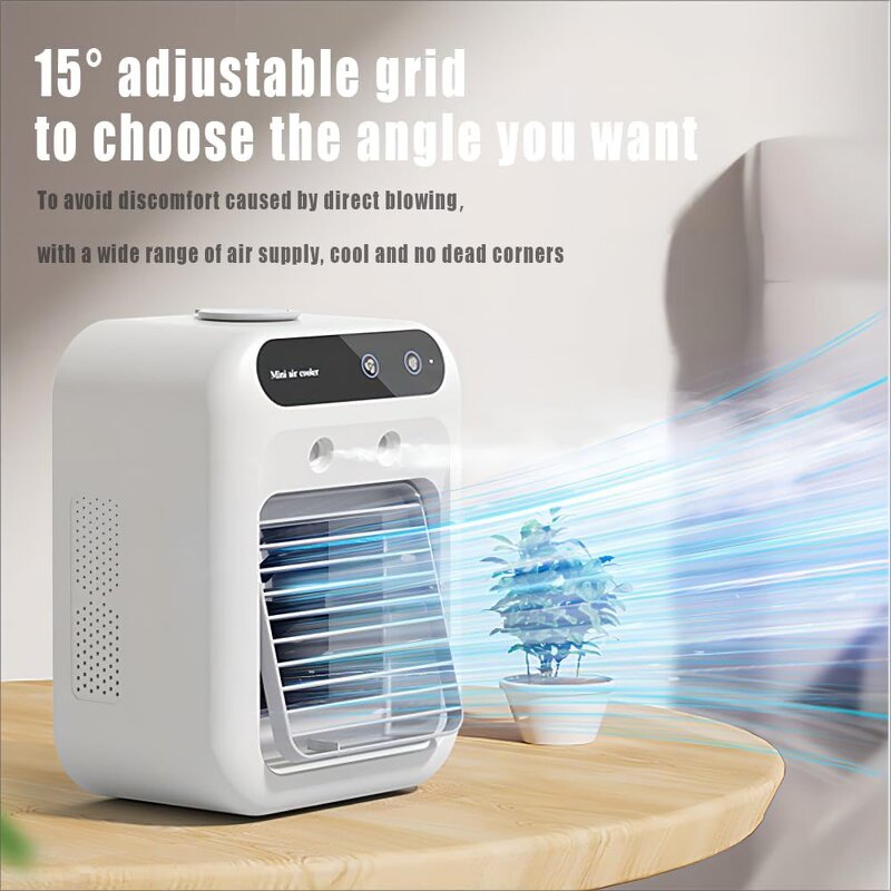 Air Cooler Manufacturer - Rechargeable Evaporative Small Air Conditioner Humidifier Desk Spray Fan