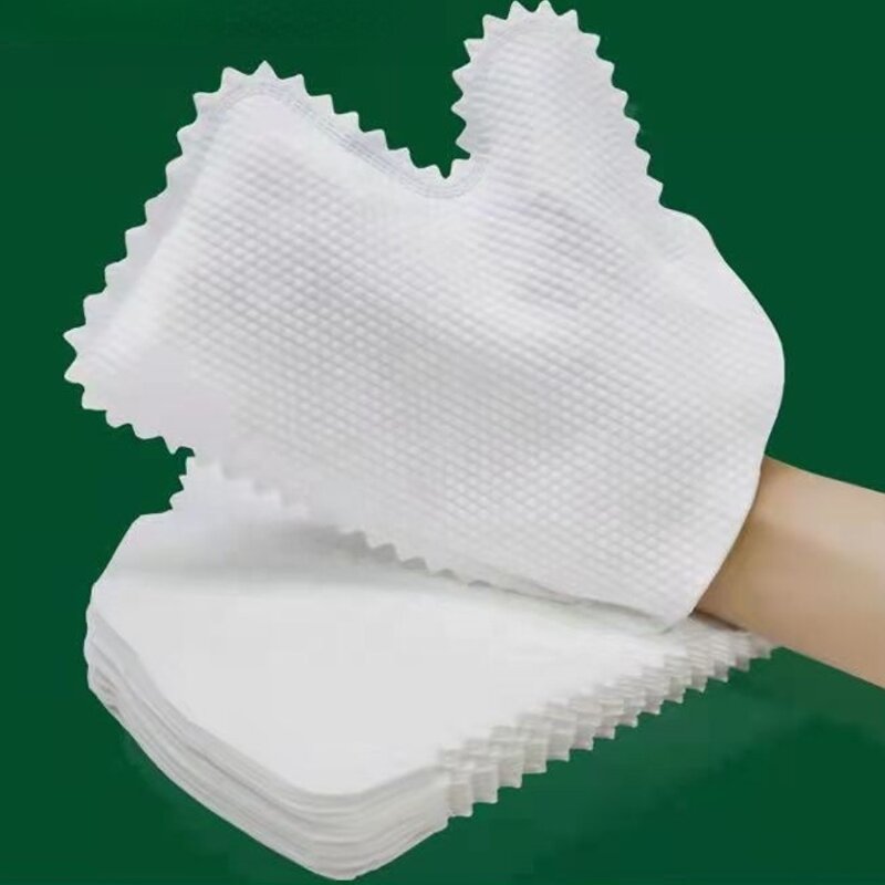 Dusting Gloves Manufacturer - DS1461 100Pcs Thicken Dust Wipe Reusable Mitt Microfiber White