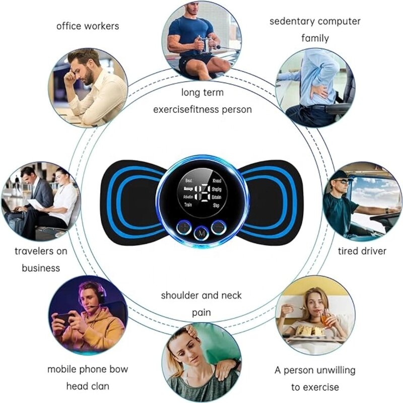Massager Sticker Manufacturer - EMS Pulse Mini Electric Cupping for Shoulder Leg Cervical Muscle