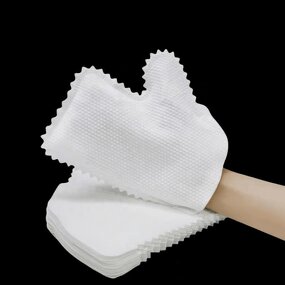 Dusting Gloves Manufacturer - DS1461 100Pcs Thicken Dust Wipe Reusable Mitt Microfiber White
