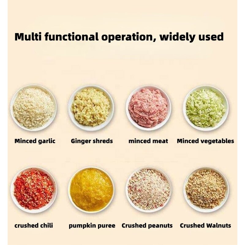 Food Chopper Manufacturer - Fully Automatic Mini Press Intelligent Electric Garlic Machine Wireless 100/250ml