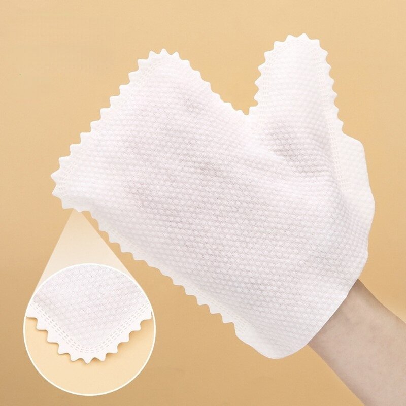 Dusting Gloves Manufacturer - DS1461 100Pcs Thicken Dust Wipe Reusable Mitt Microfiber White