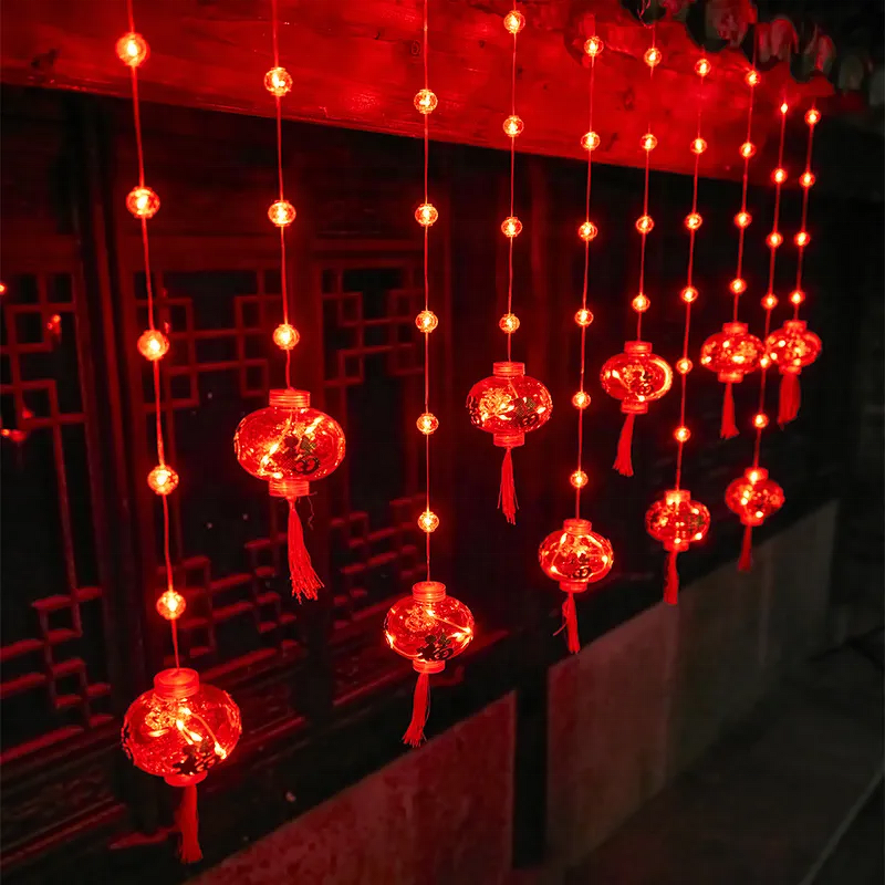 String Light Manufacturer - New Led Chinese Festival New Year Red Lantern Decoration Spring Festival