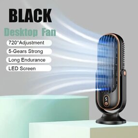Desktop Fan Manufacturer - 2025 Large Battery Dual Motor Portable 5-speed USB & Hair Dryer Style