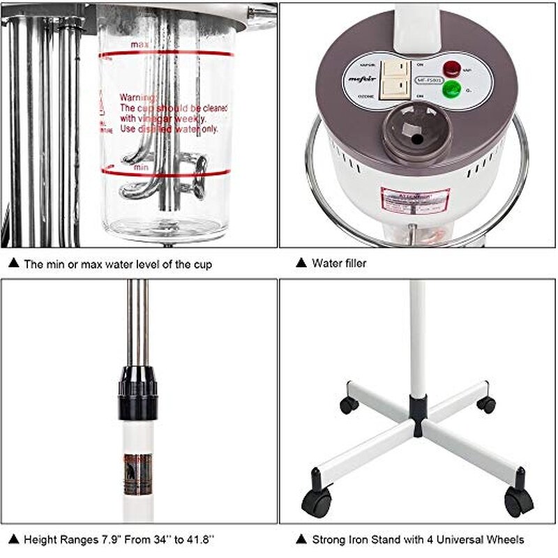 Facial Steamer Manufacturer - DTY Vapozone Steel Ozone Machine for Home Use Beauty Salon