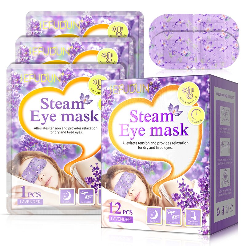 Steam Eye Mask - Custom Cotton Hot Elastic Strap Improved Sleep Promotion Tool