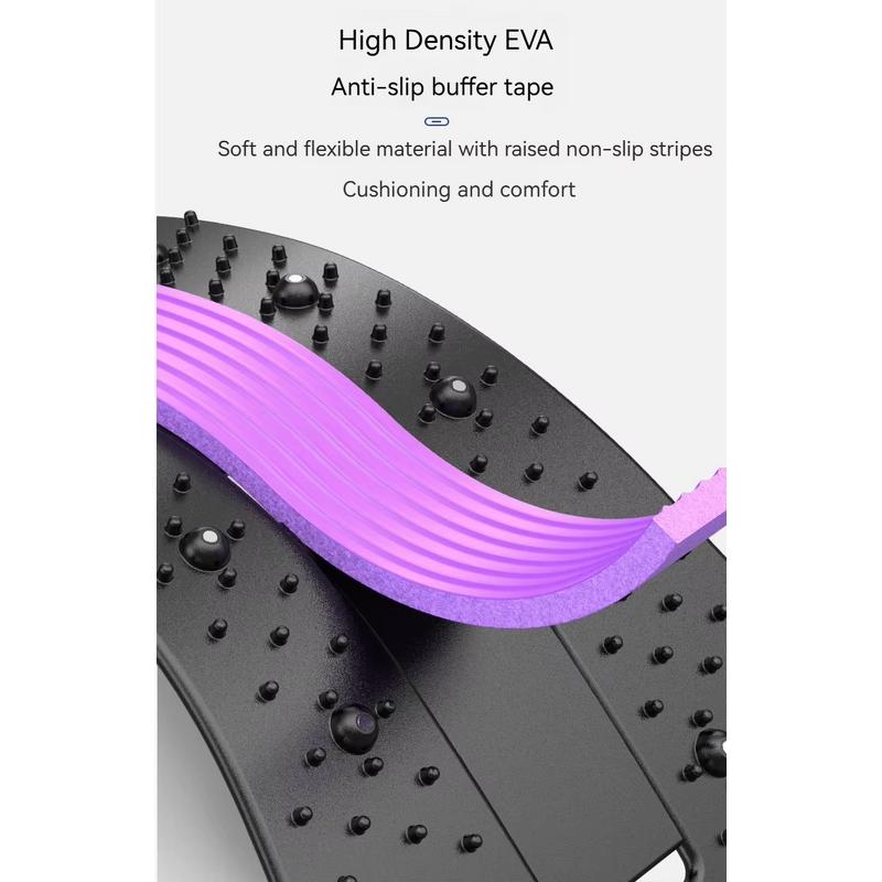 Back Massager - Lumbar Traction Pain Relief Therapy Device Tool