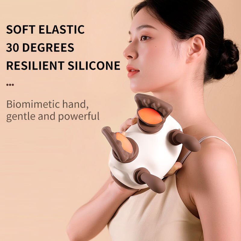 Neck Massager - Finger Pressure Hot Compress Back Leg Waist Deep Kneading