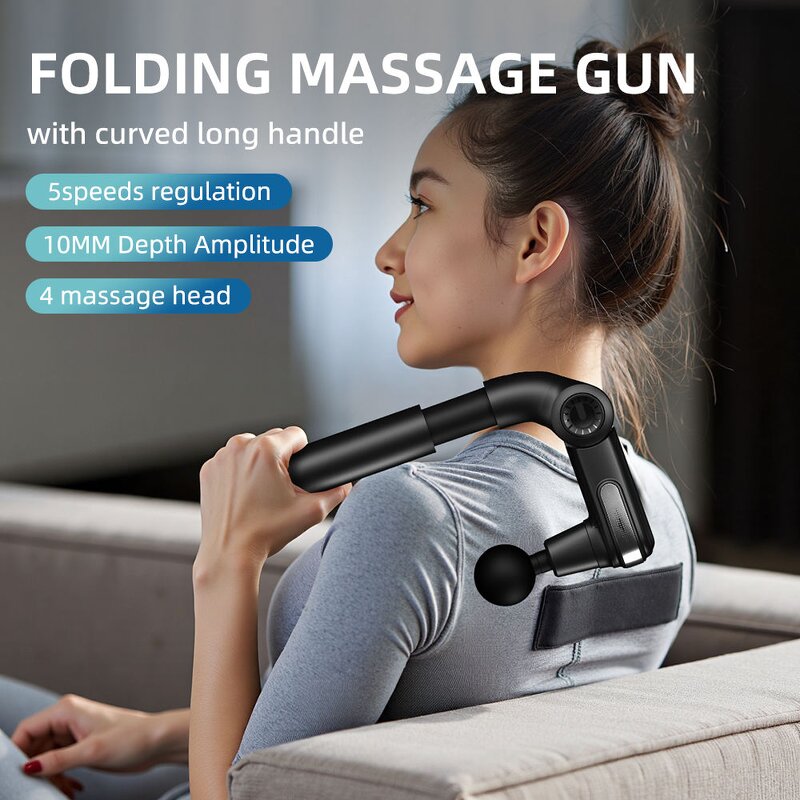 Fascia Massage Gun - Intelligent Cordless Brushless Foldable Telescopic Hammer