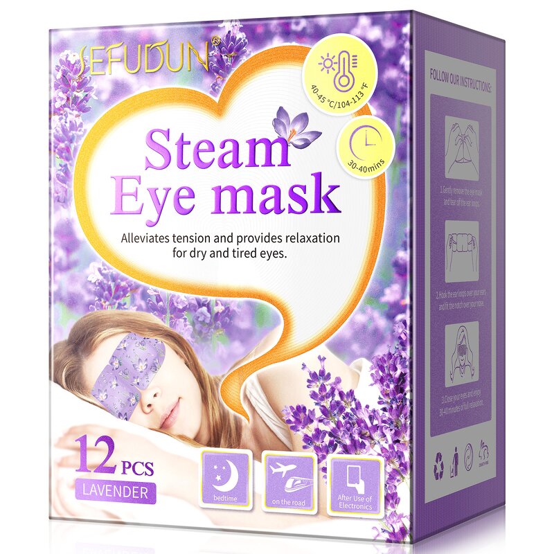 Steam Eye Mask - Custom Cotton Hot Elastic Strap Improved Sleep Promotion Tool