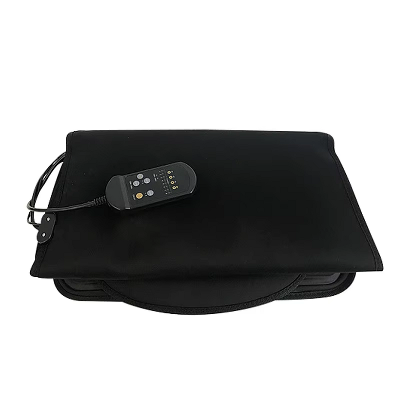 Waist Massage Cushion - Portable Leather Home Vibration Heating Therapy Pad