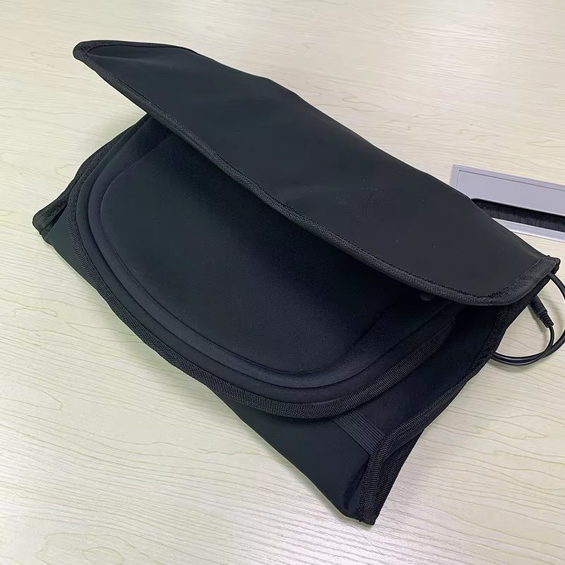 Waist Massage Cushion - Portable Leather Home Vibration Heating Therapy Pad