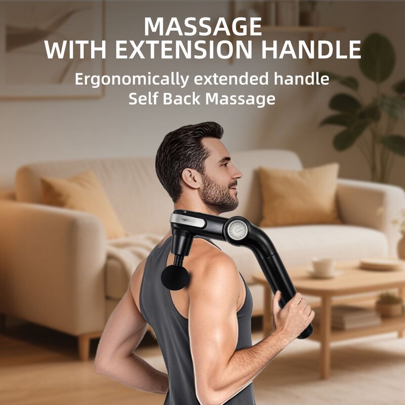 Fascia Massage Gun - Intelligent Cordless Brushless Foldable Telescopic Hammer