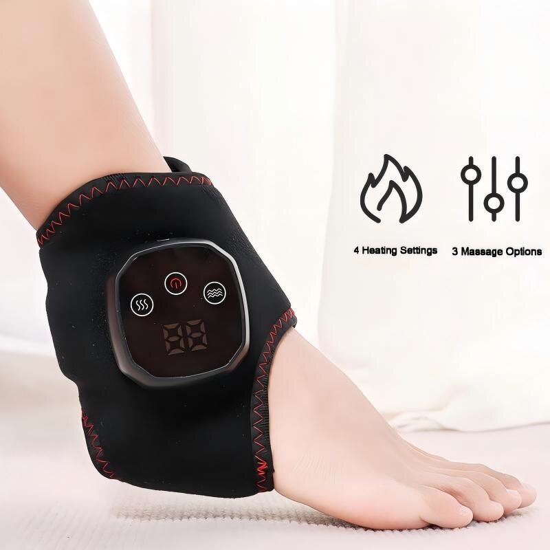 Ankle Massager - Multifunctional Foot Hand Calf Heating Vibration Cordless Belt