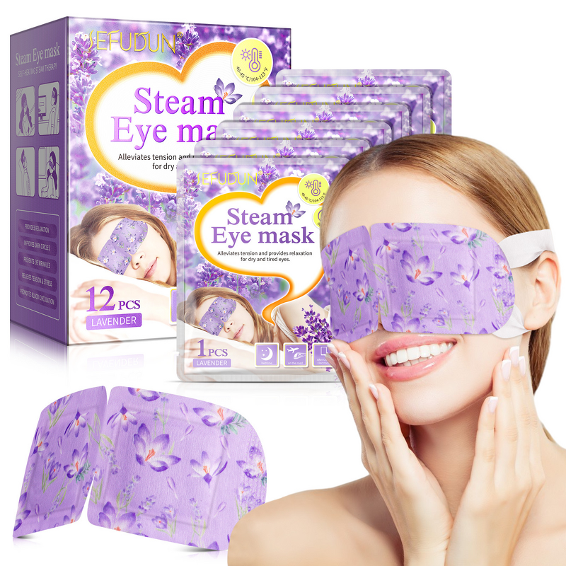 Steam Eye Mask - Custom Cotton Hot Elastic Strap Improved Sleep Promotion Tool