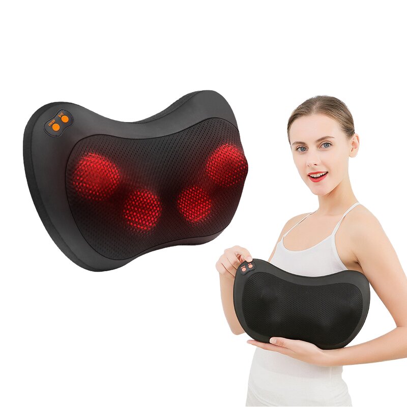 Shiatsu Massage Pillow - Electronic Kneading Heat Portable Back Neck Leg Tool