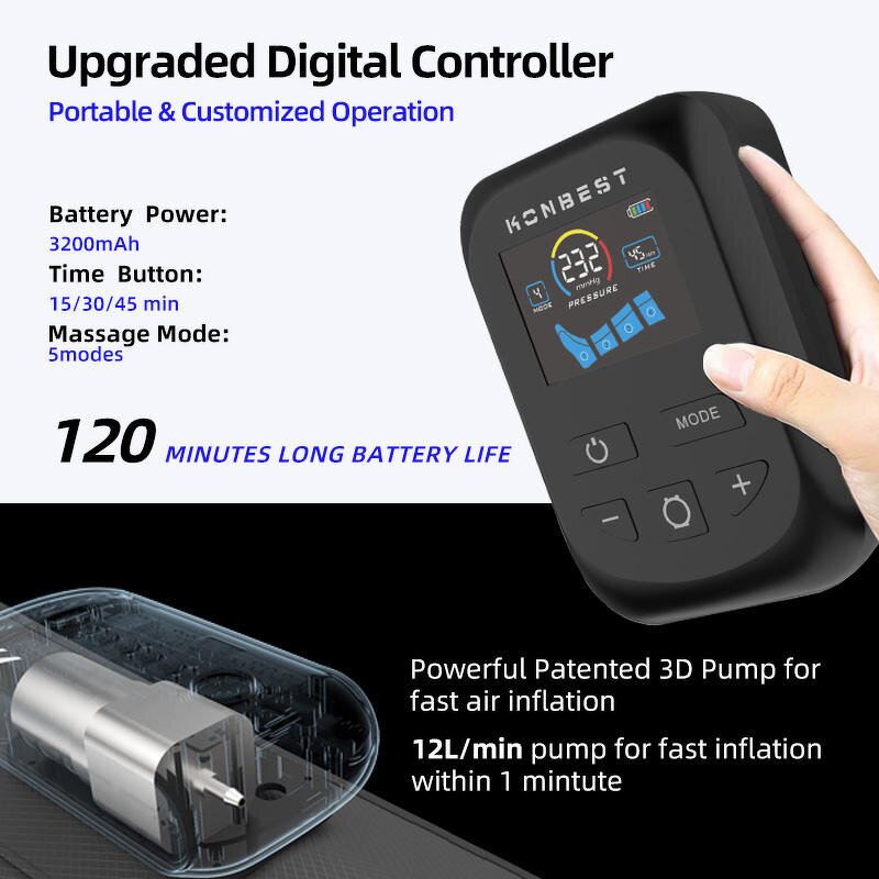 Wireless Leg Massager - Upgraded Air Compression 5 Level Sports Recovery Boots