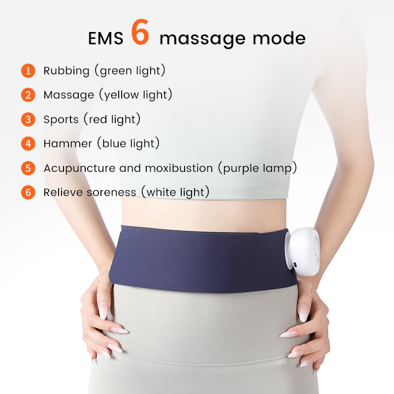 Waist Massage Belt - 3 Level Red Light Hot Compress Abdominal Back Support