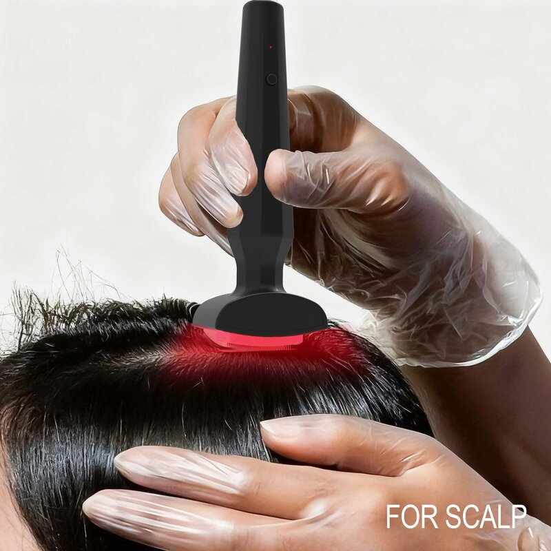 Head Massager Manufacturer - 4-in-1 Electric Red Light EMS Vibration Microcurrent Derma Stamp
