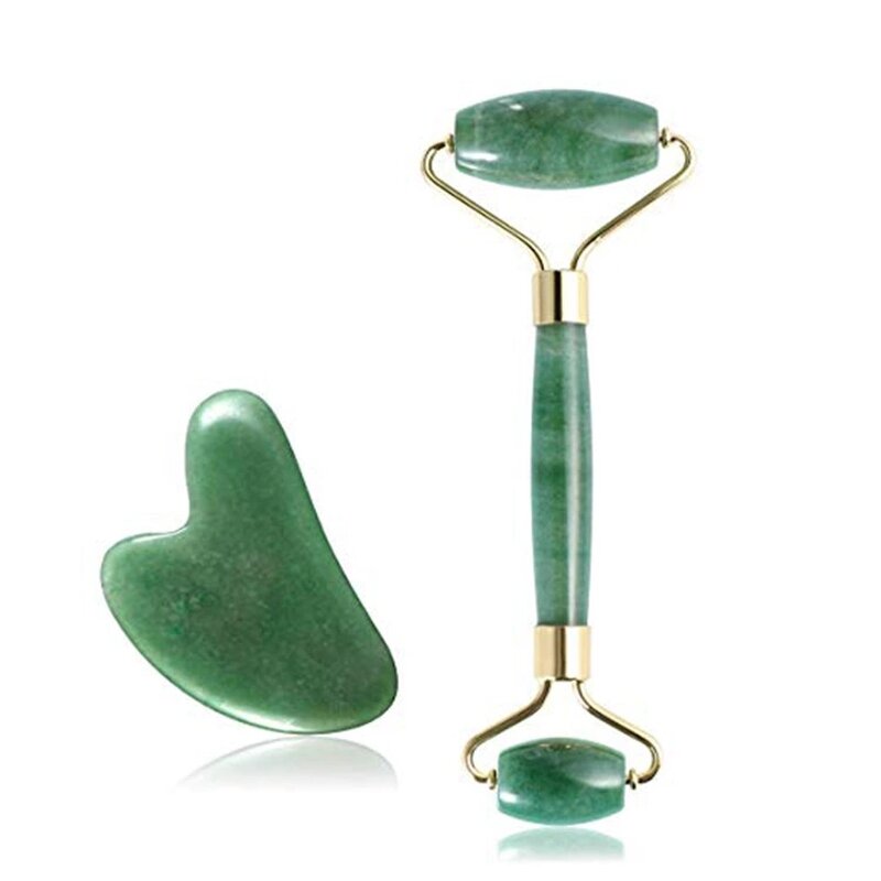 Jade Stone Roller Set Manufacturer - Natural Facial with Gua Sha Scraping Tools for Skin Tightening