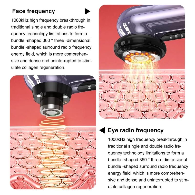 Beauty Equipment Manufacturer - LED Facial Device Vibrating Ultrasonic 4in1 RF