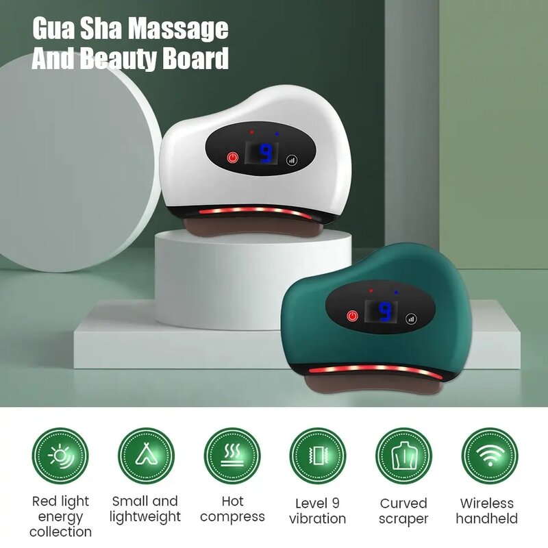 Electric Cupping Massager Manufacturer - Face Lifting Body Therapy with Heat Bian Stone Gua Sha