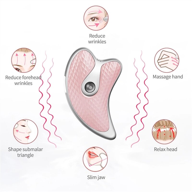 Gua Sha Device Manufacturer - Personal Care Handheld Face Neck Massager With Vibrator CE