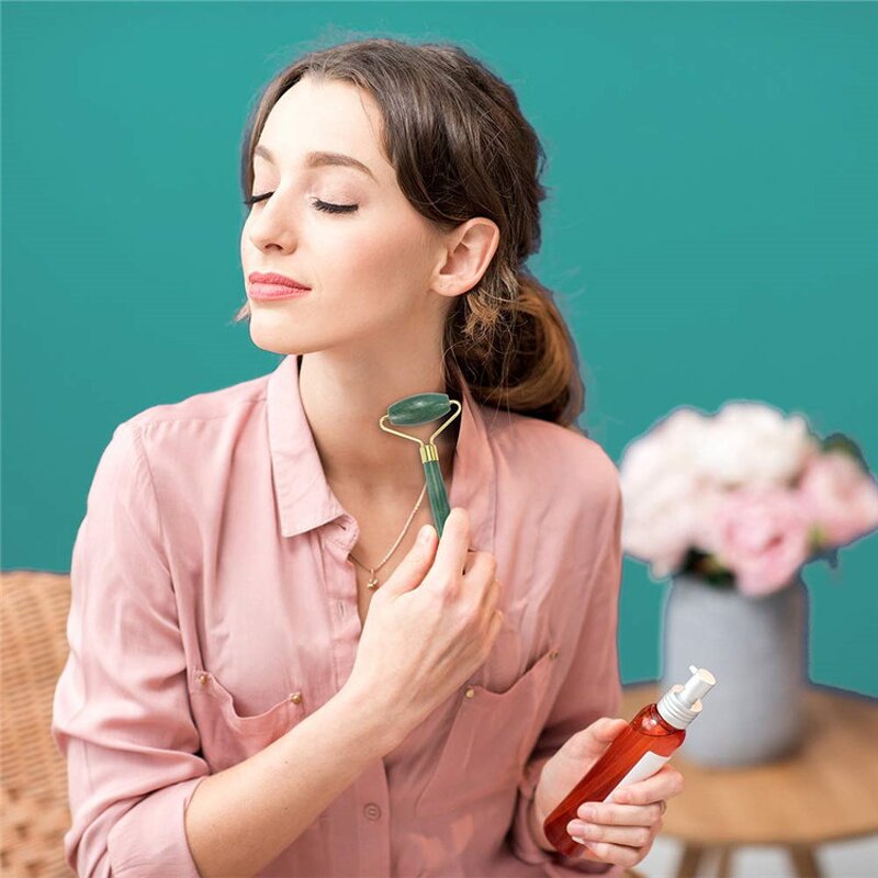 Jade Stone Roller Set Manufacturer - Natural Facial with Gua Sha Scraping Tools for Skin Tightening