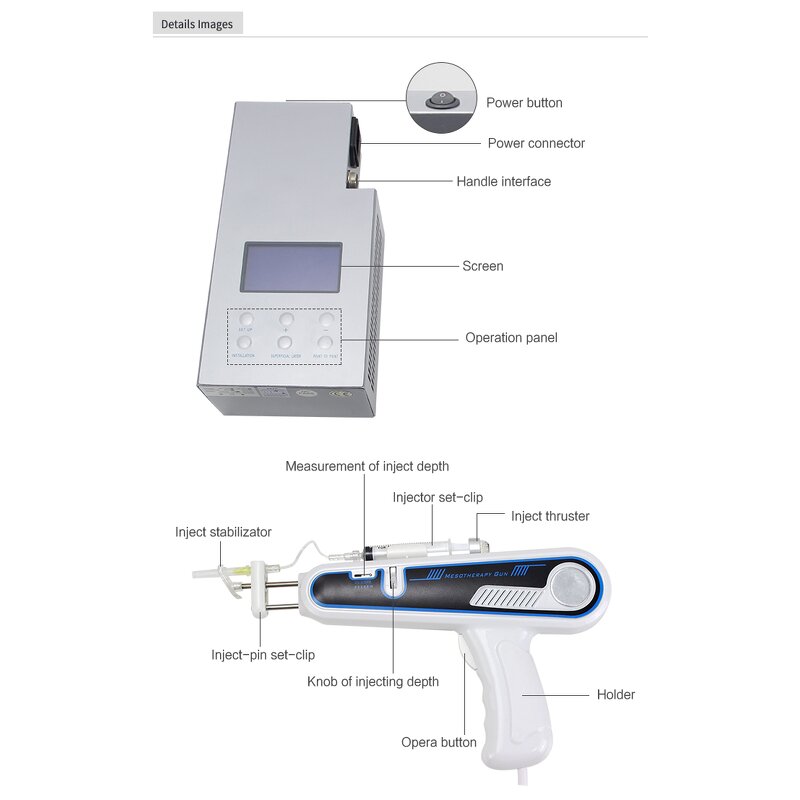 Meso Injector Gun Manufacturer - Professional Electric for Face Body Stainless Steel Needle