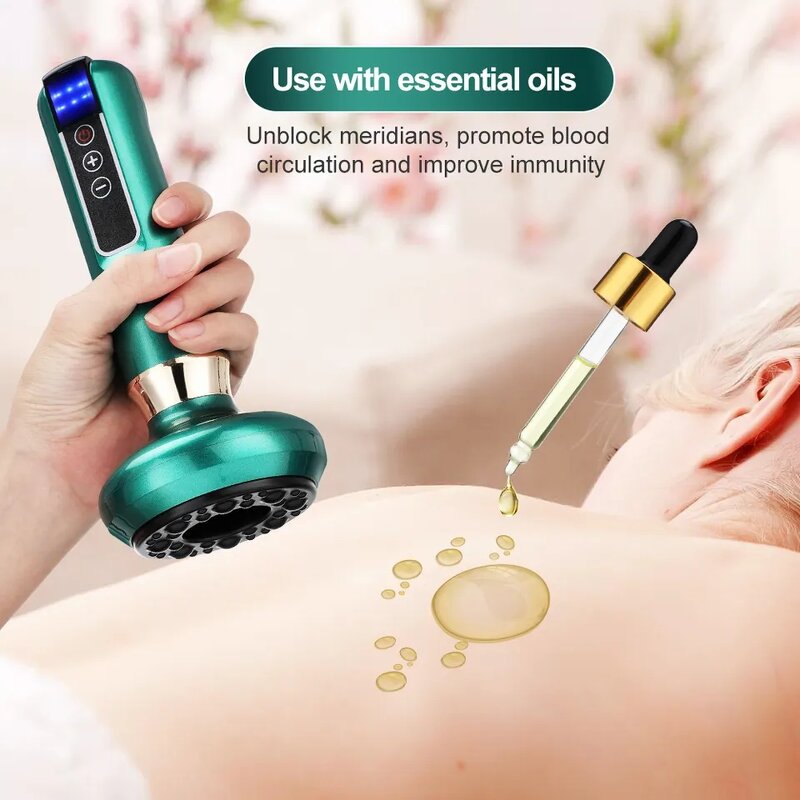 Cupping Massage Machine Manufacturer - 12 Gear Rechargeable LED Intelligent Air Breathing Heating