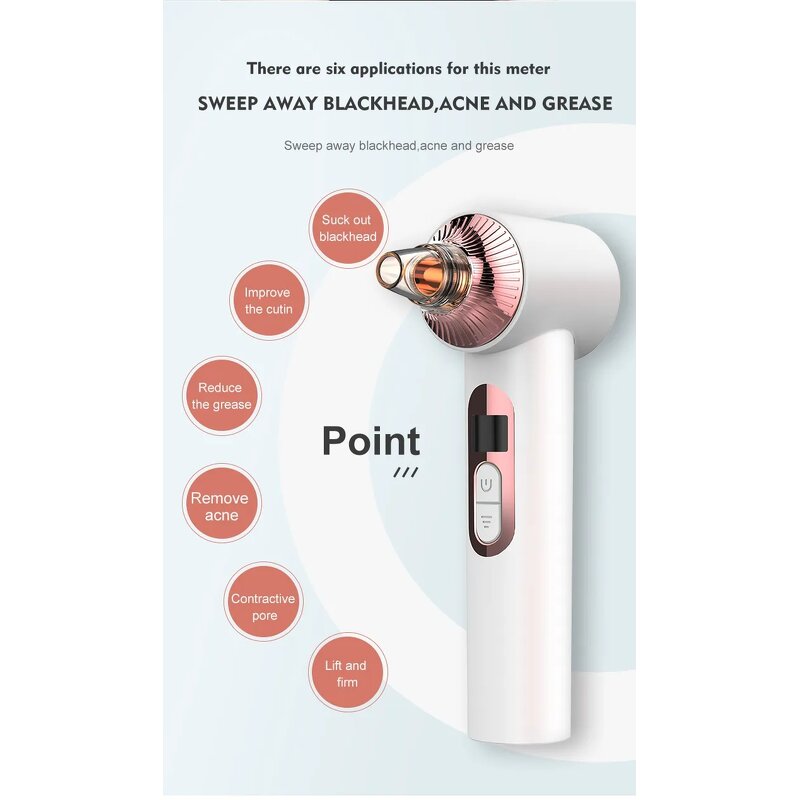 Blackhead Remover Manufacturer - LED Visible Camera Hot Cold Compress Vacuum for Acne Pore