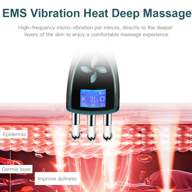 Skin Care Massager Manufacturer - LED EMS Heating for Rejuvenation Tighten Anti Wrinkle