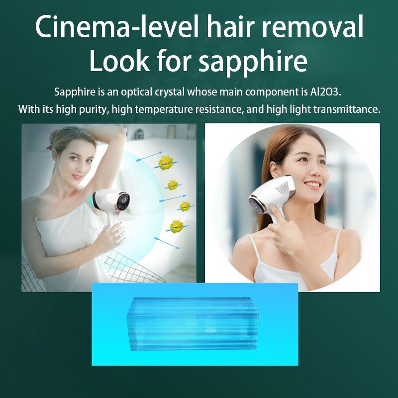 IPL Hair Removal Machine Manufacturer - Pain-Free Permanent Home Handheld with Sapphire Cooling US Plug