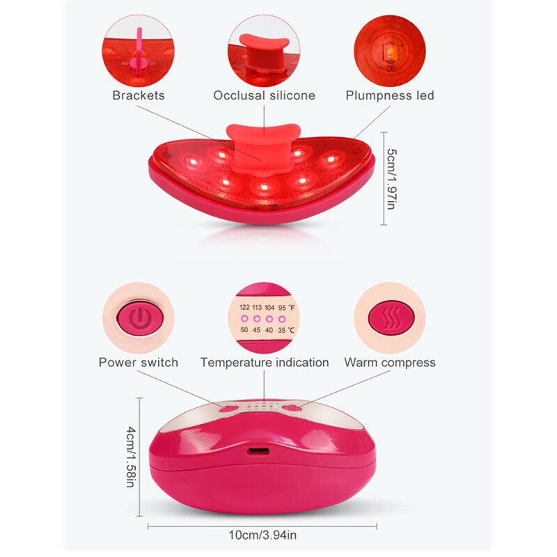 Lip Plumper Device Manufacturer - LED Heating Infrared Light Collagen for Lip & Eye Care