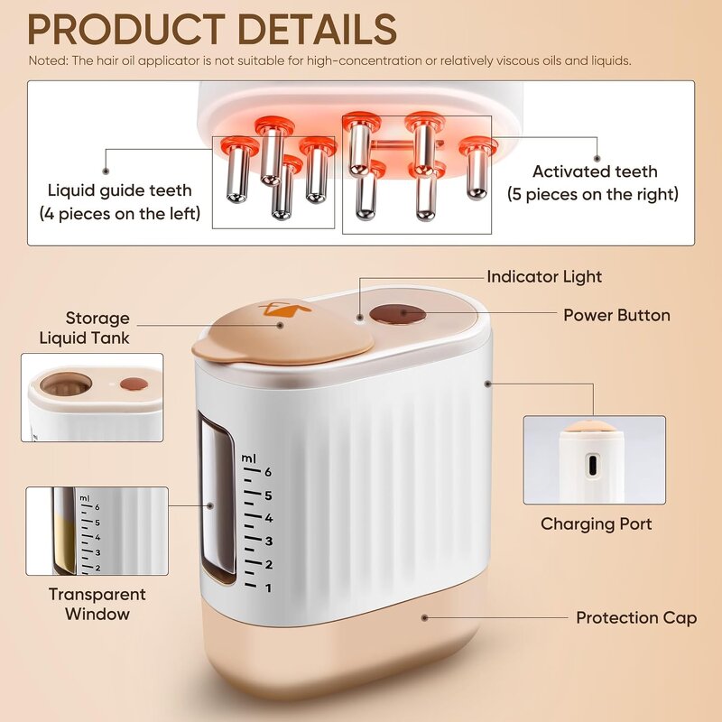 Hair Growth Device Manufacturer - Electric Head Comb with LED Red Light for Anti Hair Loss