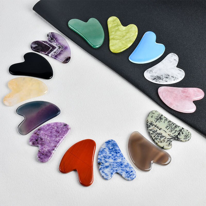 Guasha Packaging Manufacturer - Custom Natural Heart Shape Different Color Scraping Board