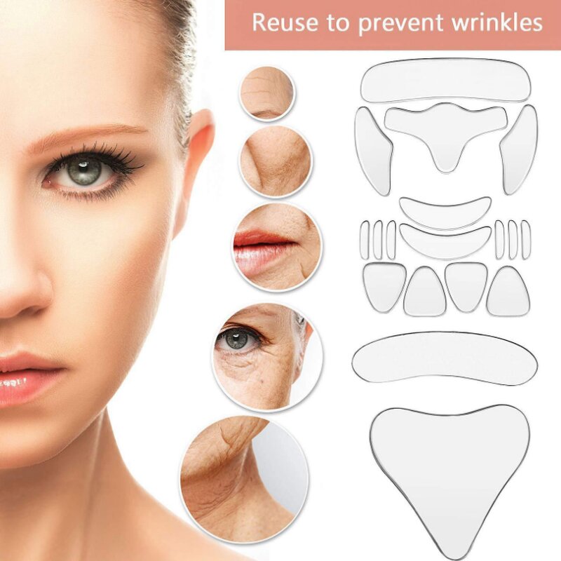 Silicone Patches Manufacturer - 18Pcs Reusable for Anti Wrinkle Lifting Anti Aging Dark Circles