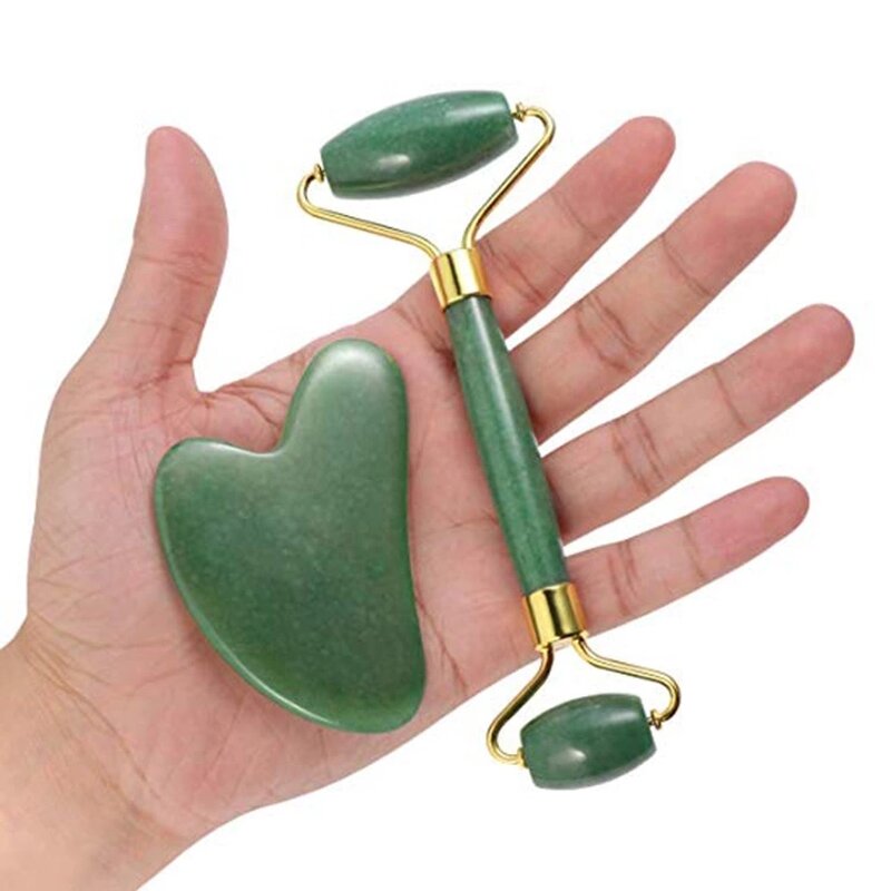 Jade Stone Roller Set Manufacturer - Natural Facial with Gua Sha Scraping Tools for Skin Tightening