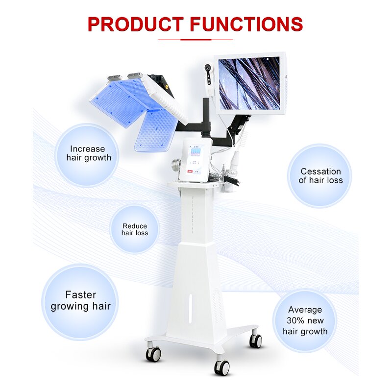 8-in-1 Scalp Treatment Machine - High Frequency Vibration Hair Analysis Tool