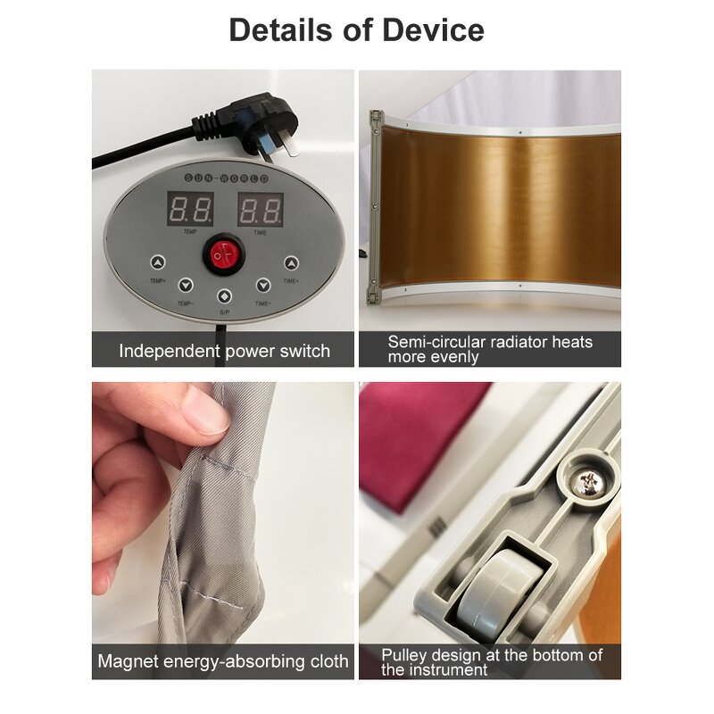 Far Infrared Sauna Bed - Dome Capsule Massage Detox Weight Loss Therapy