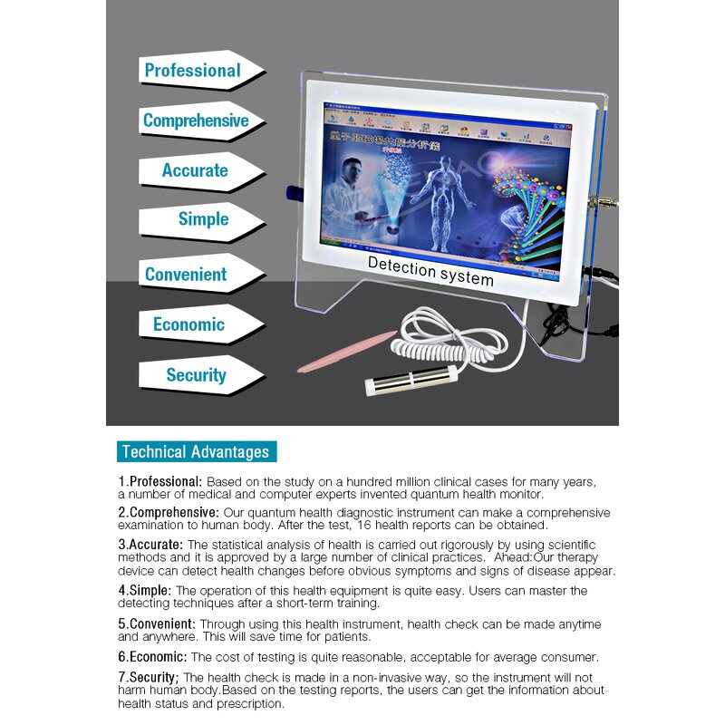 Quantum Health Analyzer - Body Testing Magnetic Resonance Bio-electric Tool