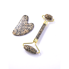 Dalmatian Jasper Roller - Factory Wholesale Natural Jade Gua Sha Facial Set