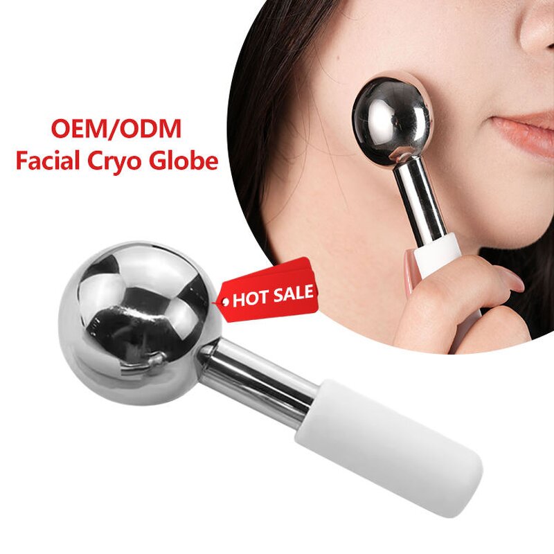 Stainless Steel Ice Roller - Facial Cooling Magic Ball Cryo SPA Massage Tool