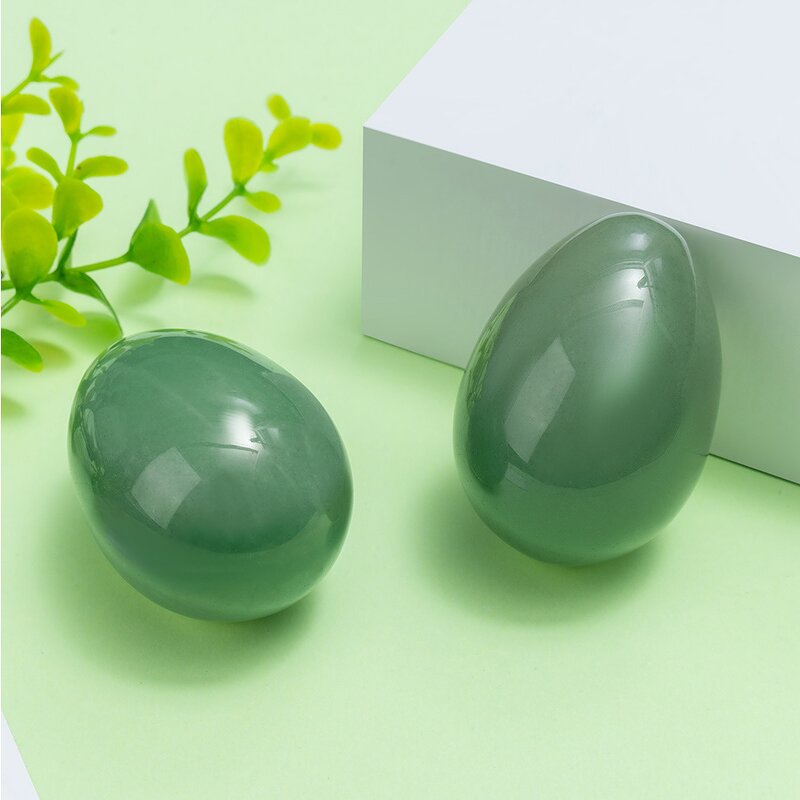 Green Quartz Yoni Egg Set - Bladder Control Holistic Chakra Healing Crystal Tool