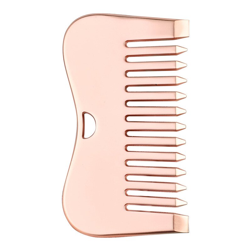 Zinc Alloy Wide Tooth Comb - Free Custom Logo Gua Sha Massage Beauty Tool